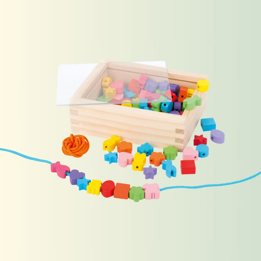 Set Perline in Legno - Gioco Creativo per Gioielli 3+ anni